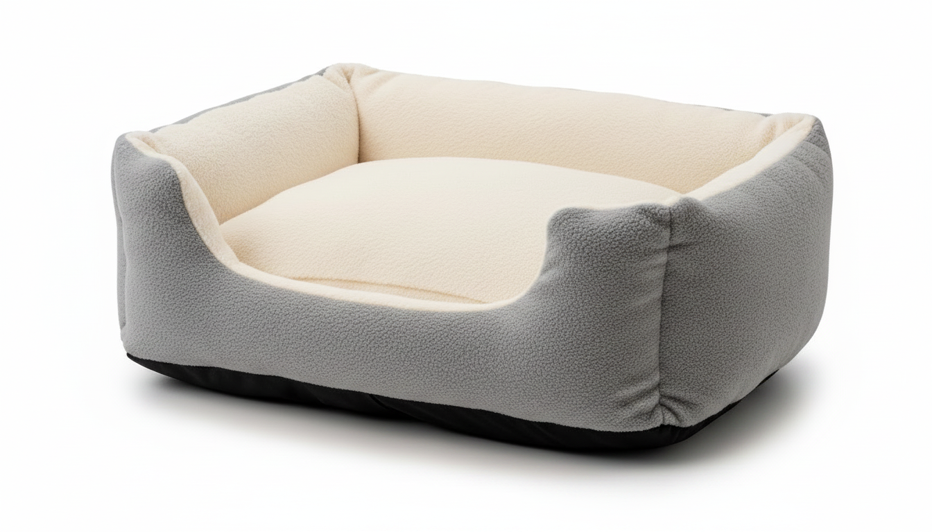 Premium Plush Pet Basket Bed – Ultra Soft & Warm Sleeping Bed - Image 2