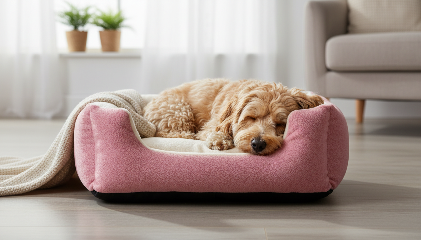 Premium Plush Pet Basket Bed – Ultra Soft & Warm Sleeping Bed - Image 8