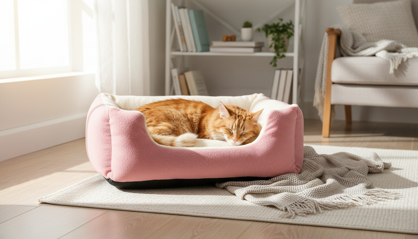 Premium Plush Pet Basket Bed – Ultra Soft & Warm Sleeping Bed - Image 9