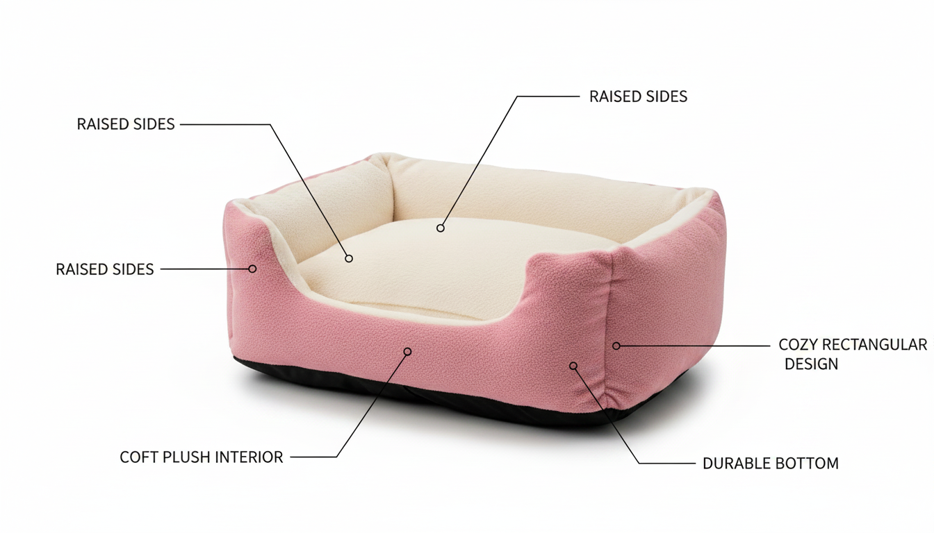 Premium Plush Pet Basket Bed – Ultra Soft & Warm Sleeping Bed - Image 6